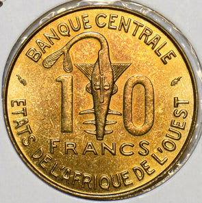 West African States 1986 10 Francs 152632 combine shipping