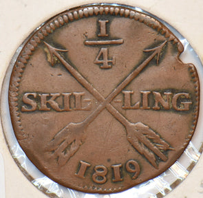 Sweden 1819 1/4 Skilling 194185 combine shipping