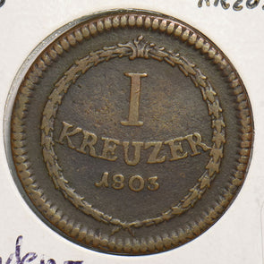 German States 1803 Kreuzer Baden Durlach 199047 combine shipping