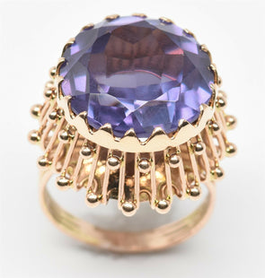 14K Gold Amethyst Ring 11.78g RG0182