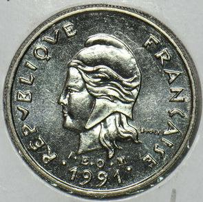 French Polynesia 1991 10 Francs BU 903917 combine shipping