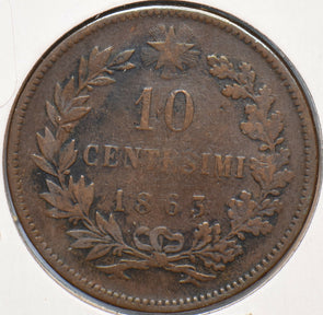 Italy 1863 10 Centesimi 150952 combine shipping