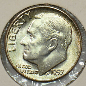 1957 Roosevelt Dime 90% silver U0255