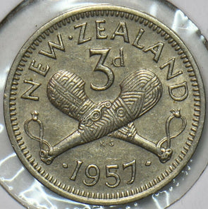 New Zealand 1957 3 Pence 903637 combine shipping