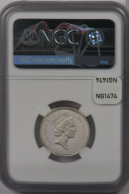 Great Britain 1989 Pound silver NGC Proof 68UC Piefort Scottish Thistle NG1474 c