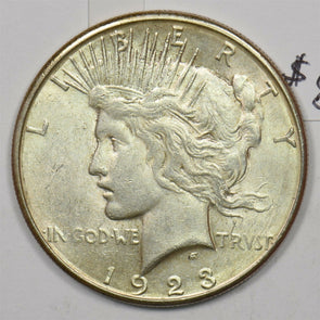 1923-S Peace Dollar Silver AU UNC U0269