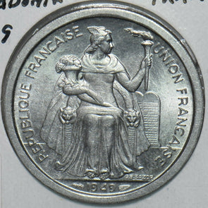 French New Caledonia 1949 2 Francs Bird animal 297739 combine shipping