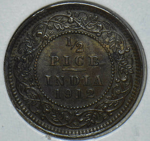 British India 1912 1/2 Pice 190751 combine shipping