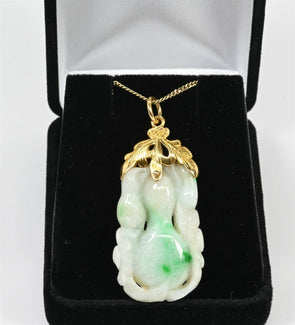 Jadeite 22K Gold Pendant GP0016