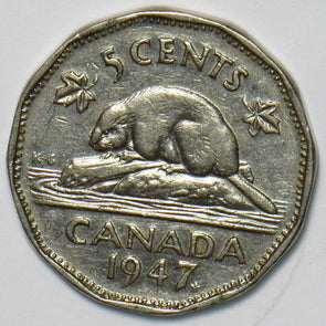 Canada 1947 5 Cents Beaver animal 151679 combine shipping