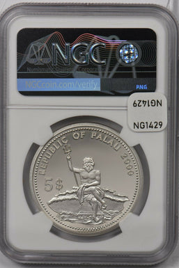 Palau 2000 5 Dollars silver NGC Proof 70UC Sword Fish Perfect 70 NG1429 combine