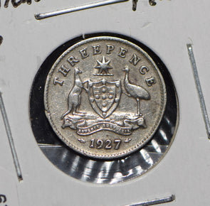 Australia 1927 3 Pence Kangaroo animal Moorhen  191229 combine shipping