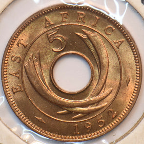 East Africa 1952 Y-33 5 Cents 193509 combine shipping