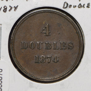 Guernsey 1874 4 Doubles Lion animal  900876 combine shipping