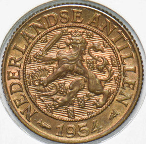 Netherlands Antilles 1954 Cent Lion animal 192297 combine shipping