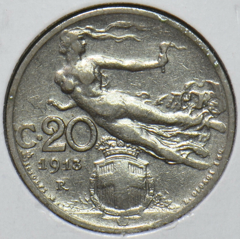Italy 1913 20 Centesimi 296052 combine shipping