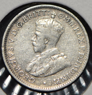 Australia 1921 3 Pence Kangaroo animal Emu  191462 combine shipping