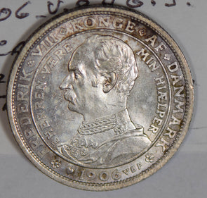 Denmark 1906 V.B.P.G.J 2 Kroner BU D0087 combine shipping