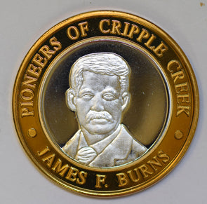 casino chip token silver james burns BU0336 combine shipping