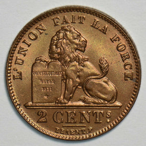 Belgium 1909 2 Cents Lion animal 491389 combine shipping