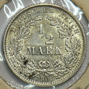 Germany 1908 1/2 Mark Eagle animal 298265 combine shipping