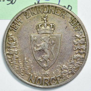 Norway 1914 2 Kroner 3858 ASW N0241 combine shipping