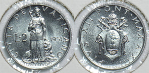 Vatican 1951 2 Lire 241061 combine shipping
