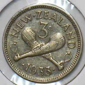 New Zealand 1933 3 Pence 151399 combine shipping