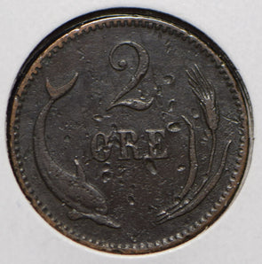Denmark 1875 2 Ore Dolphin animal  901459 combine shipping