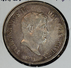 Italy 1857 120 Grana silver naples and sicily I0318 combine shipping