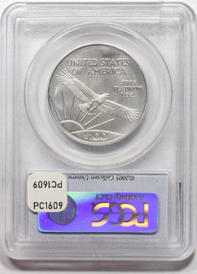 2005 Platinum Eagle $100 liberty first strike APtW oz PCGS MS69 PC1609