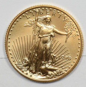 1998 $10 1/4oz Gold Eagle 1/4oz BU GL0280