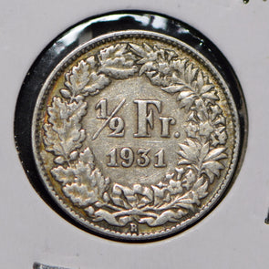 Switzerland 1931 1/2 Franc  900835 combine shipping