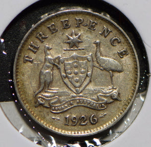 Australia 1926 3 Pence Kangaroo animal Emu  292028 combine shipping
