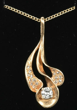 14K Gold Diamond Pendant GP0014