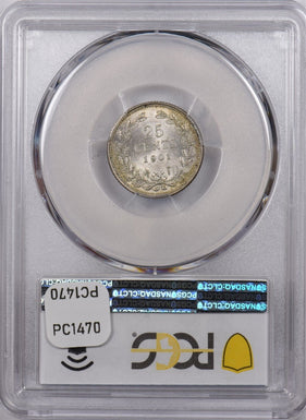 Netherlands 1901 25 Cents PCGS MS 63 Knobbed 25 PC1470 combine shipping