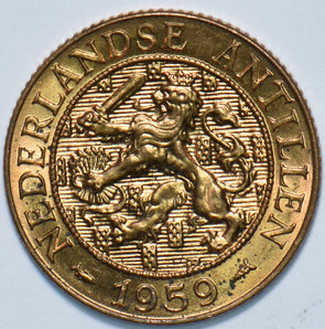 Netherlands Antilles 1959 2 1/2 Cent Lion animal 293340 combine shipping