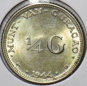 Netherlands Antilles 1944 D 1/4 Gulden Curacao 151313 combine shipping
