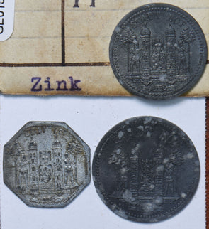 Germany 1918 1/10/50 Pfenning HOF GE0151 combine shipping