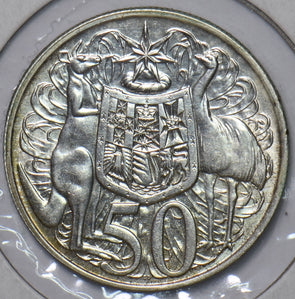 Australia 1966 50 Cents Kangaroo animal Emu 195163 combine shipping