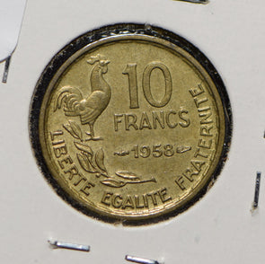 France 1958 10 Francs Rooster animal  900326 combine shipping