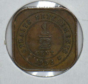 Straits Settlements 1932 George V 1/2 Cents 291104 combine shipping