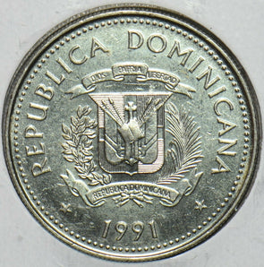 Dominican Republic 1991 25 Centavos Ox animal 903824 combine shipping