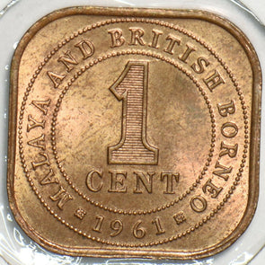 Malaya and British Borneo 1961 Cent 298347 combine shipping