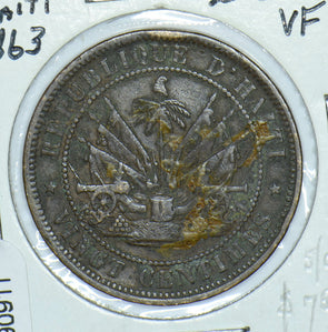 Haiti 1863 20 Centimes 290911 combine shipping