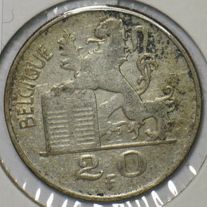 Belgium 1949 20 Francs Lion animal 195440 combine shipping