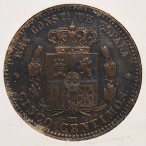 Spain 1879 5 Centimos 902473 combine shipping