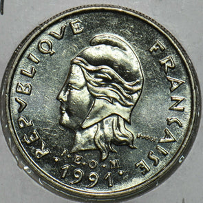 French Polynesia 1991 10 Francs BU 196980 combine shipping