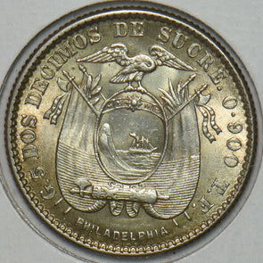 Ecuador 1914 TF 2 Decimos BU Philadelphia. KM 51.4 491200 combine shipping