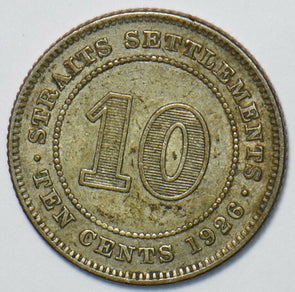 Straits Settlements 1926 10 Cents 903203 combine shipping